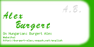 alex burgert business card